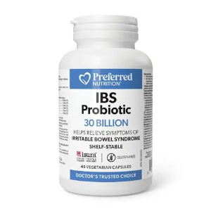 Preferred Nutrition IBS Probiotic 30 Billion Shelf Stable, 45 Vcaps
