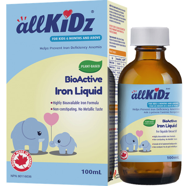 AllKidz BioActive Iron Liquid Plant Based, 100ml