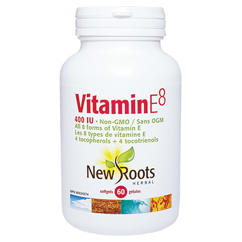 New Roots Vitamin E8 400 IU, 60 gels