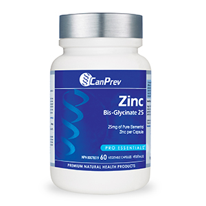 CanPrev Zinc Bis-Glycinate 25mg, 120 Vcaps