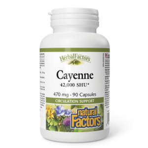 Natural Factors Cayenne 42,000 SHU - 470 mg, 90 Capsules
