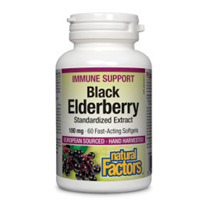 Natural Factors Black Elderberry - Immune Support, 60 softgels