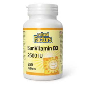 Natural Factors Vitamin D 2500IU, 250 tabs