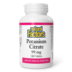 Natural Factors Potassium Citrate - 99 mg, 180 tablets