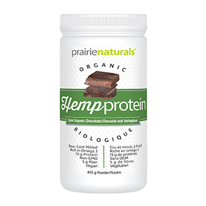 Prairie Naturals Organic Hemp Protein - Dark Organic Chocolate, 400g