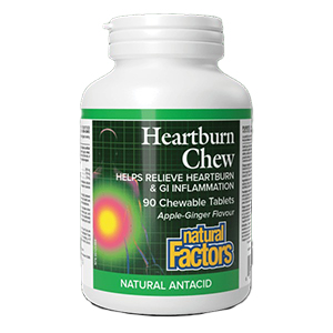 Natural Factors Heartburn Chew, 90 chewables