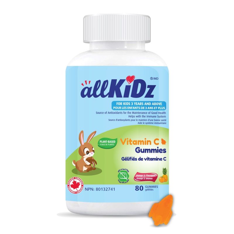 AllKidz Vitamin C - Orange & Pineapple, 80 gummies