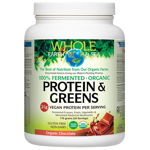Whole Earth & Sea Fermented Protein & Greens - Chocolate, 710g