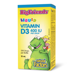 Natural Factors Liquid Vitamin D for Kids 400IU, 15ml