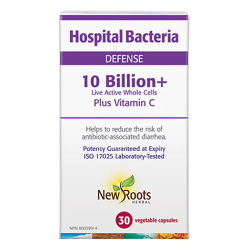 New Roots Hospital Bacteria Defense 10+ Billion - Saccharomyces Boulardii, 30 caps