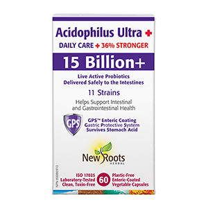 New Roots Acidophilus Ultra 11 Billion+ 11 Strains, 30 Vcaps