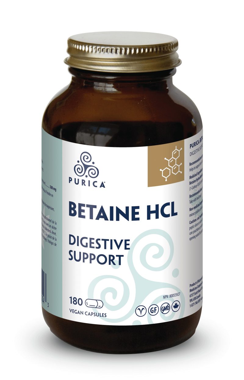 Purica Betaine HCL, 180 Vcaps