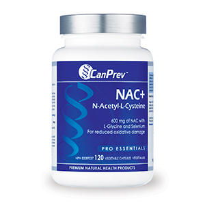 CanPrev Nac+ 600mg NAC w/Glycine & Selenium 120 Vcaps