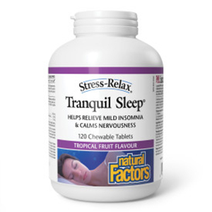 Natural Factors Tranquil Sleep - Tropical Fruit, 120 chewables