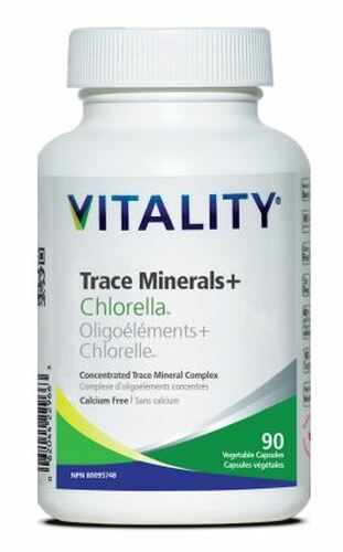 Vitality Trace Minerals + Chlorella, 30 Vcaps