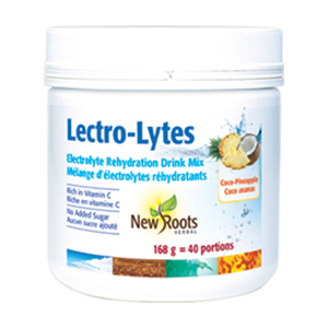 New Roots Lectro-Lytes - Coco-Pineapple - Electroylte Rehydration Drink Mix, 168g