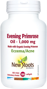 New Roots Evening Primrose Oil - Eczema / Acne, 180 gels