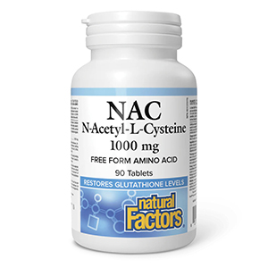 Natural Factors N-Acetyl-L-Cysteine 1000mg, 90 tabs