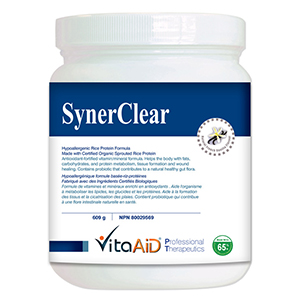 VitaAid SynerClear Sprouted Rice Protein - Natural French Vanilla, 650g