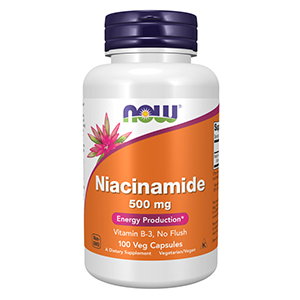 Now Niacinmide 500 mg, 100 Vcaps