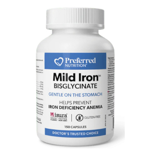 Preferred Nutrition Mild Iron Bisglycinate, 60 Vcaps