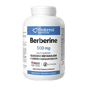 Preferred Nutrition Berberine 500mg, 240 Vcaps