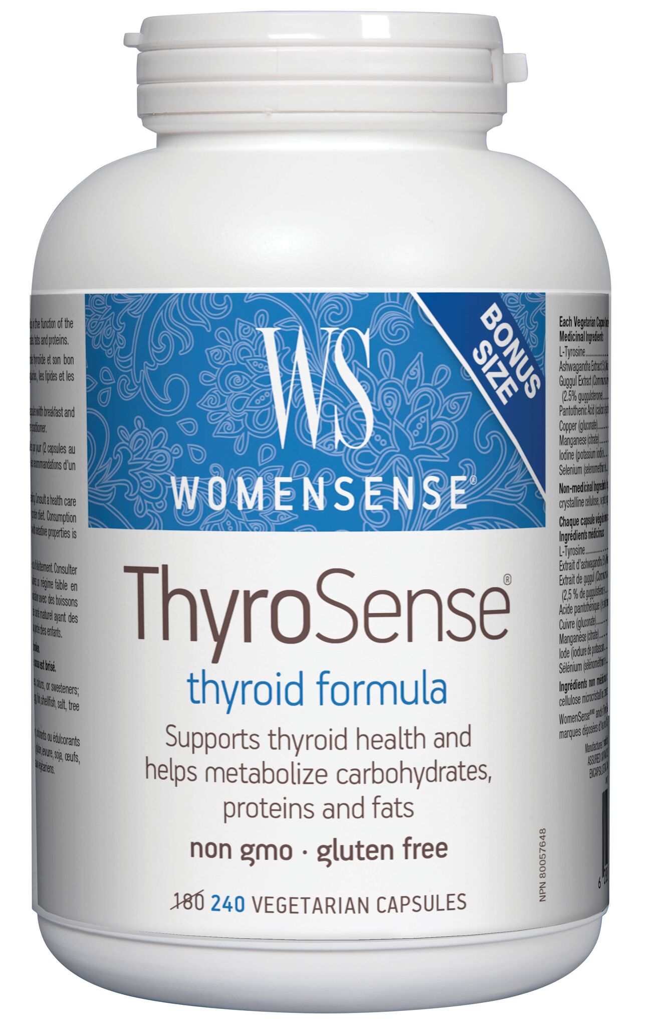 WomenSense ThyroSense Bonus Size, 240 vegetarian capsules