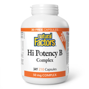 Natural Factors Hi Potency B Complex - 50 mg, 210 capsules