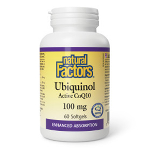 Natural Factors Ubiquinol QH® Active CoQ10 - 100 mg, 60 Softgels