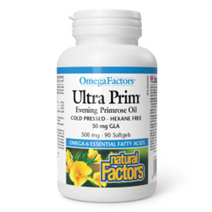 Natural Factors Ultra Prim Evening Primrose Oil - 500 mg, 90 Softgels