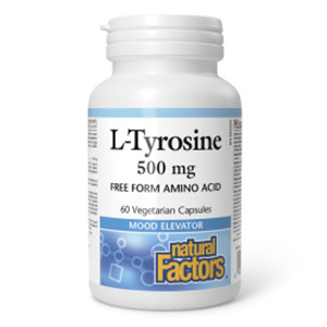 Natural Factors L-Tyrosine - 500 mg, 60 vegetarian capsules