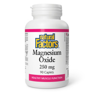 Natural Factors Magnesium Oxide - 250 mg, 90 caplets