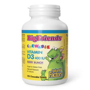 Natural Factors, Chewable Vitamin D3 400IU, Berry, 250