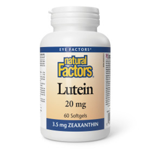 Natural Factors Lutein - 20 mg, 60 Softgels