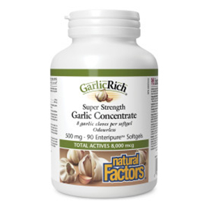 Natural Factors GarlicRich™ Super Strength Garlic Concentrate - 500 mg, 90 Softgels