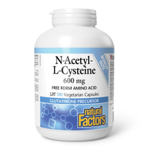 Natural Factors N-Acetyl-L-Cysteine (NAC) 600mg, 180 Vcaps