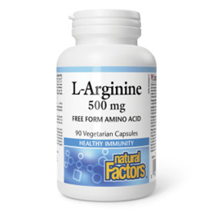 Natural Factors L-Arginine - 500 mg, 90 vegetarian capsules