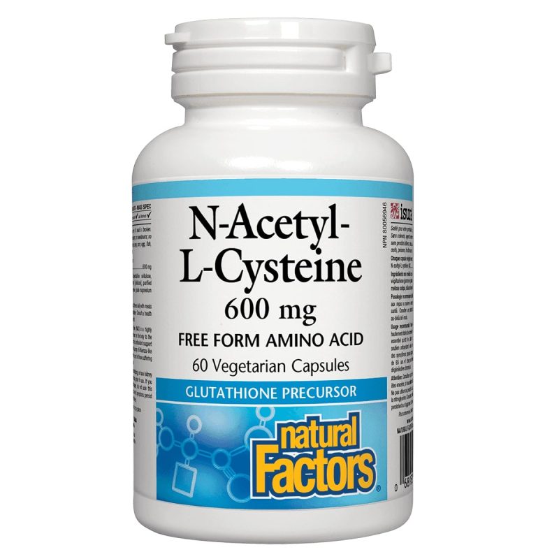 Natural Factors N-Acetyl-L-Cysteine (NAC) - 600 mg, 60 vegetarian capsules