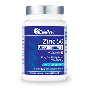 CanPrev Zinc 50 Ultra Immune + Vitamin C, 120 Vcaps