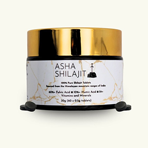 Asha Pure Himalayan Shilajit 500mg, 30 tabs