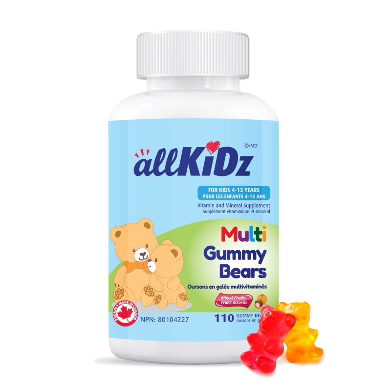 AllKidz Multi Gummy Bears - Mixed Fruits, 110 gummy bears