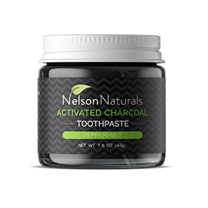 Nelson Naturals Activated Charcoal with Hydroxyapatite - Peppermint, 93g
