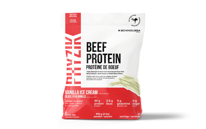 Schinoussa Super Foods Hydrolyzed Beef Protein - Vanilla Ice Cream, 910g